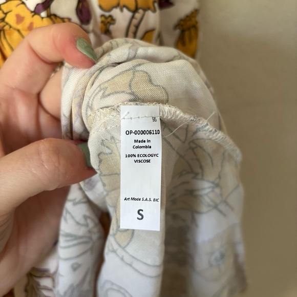 Maaji | Women's Boho Hippie Floral Lightweight Flowy Mini Dress Size Small - Picture 5 of 9